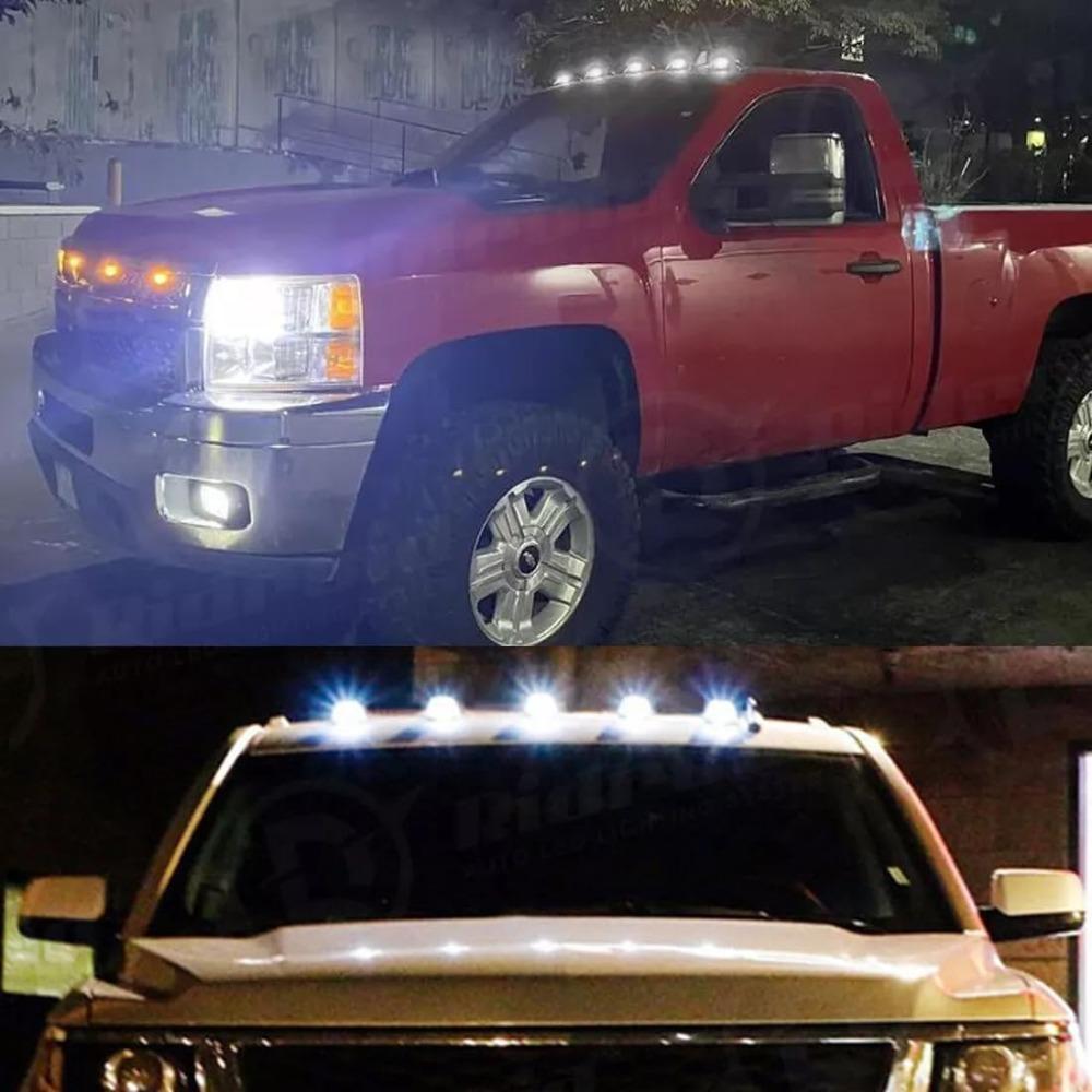 Amber No Drill Car Cab Lights Ultra Bright Waterproof Led Cab Lights for Trucks Roof LED Light Universal for Trucks/Cars/SUV