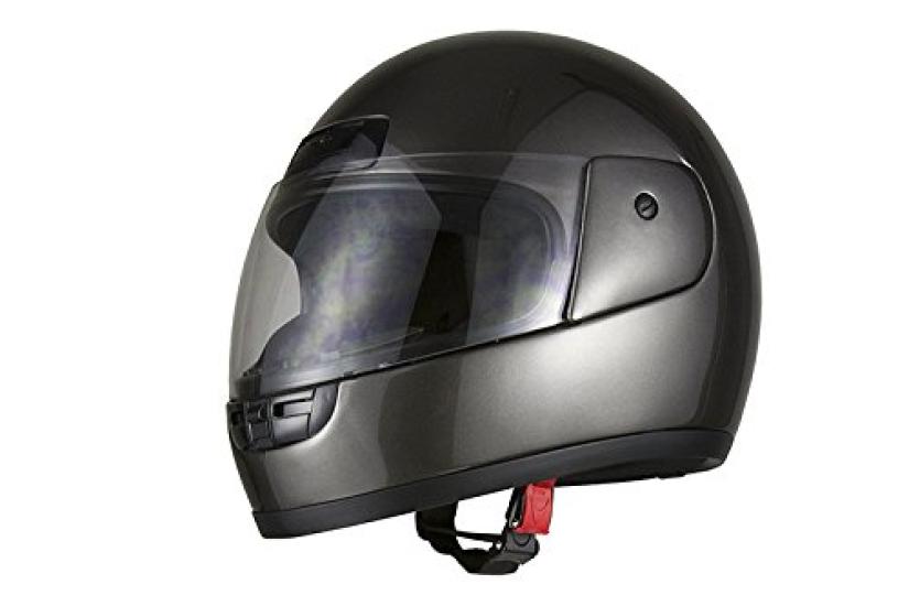 Bike Parts Center Motorcycle Helmet Full Face Gunmetal FREE 7307 (57cm~60cm)