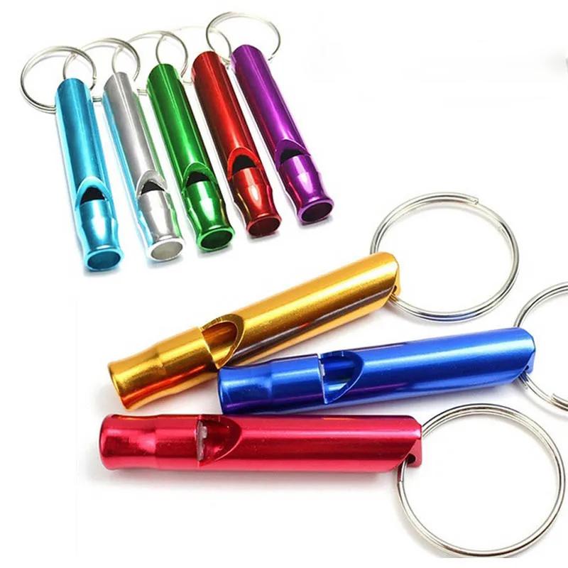 Small Multifunctional Aluminum Emergency Survival Whistle Keychain Camping Hiking Outdoor Tool Training Whistle