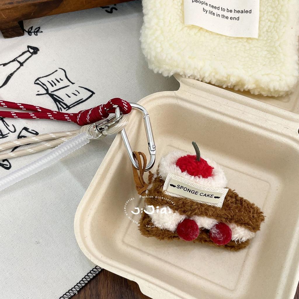 Cute Plush Cupcake Coffee Dessert Phone Chain Lanyard Charm Strap Cake Keychain Pendant Car Key Decor For IPhone For Samsung