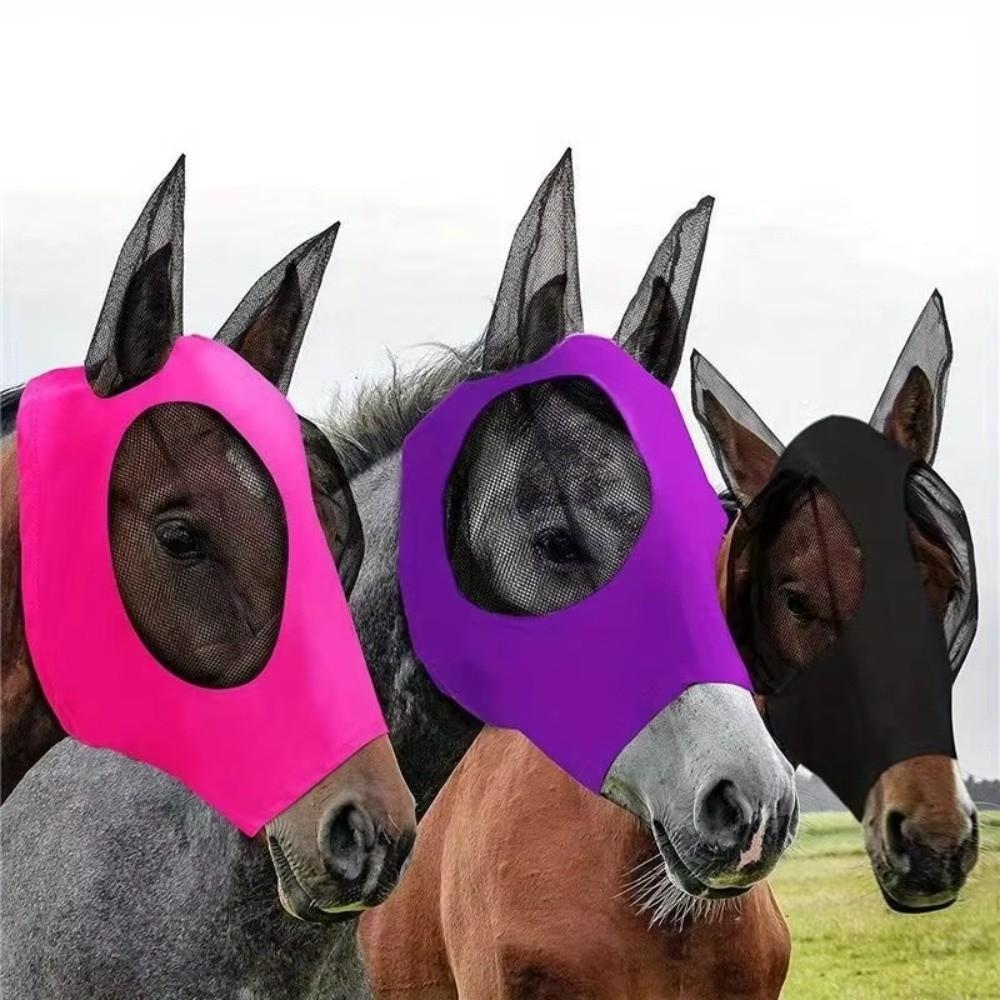Breathable Mesh Horse Face Mask Multifunctional Mesh Horse Mask Horse Fly Mask  Horse Protection
