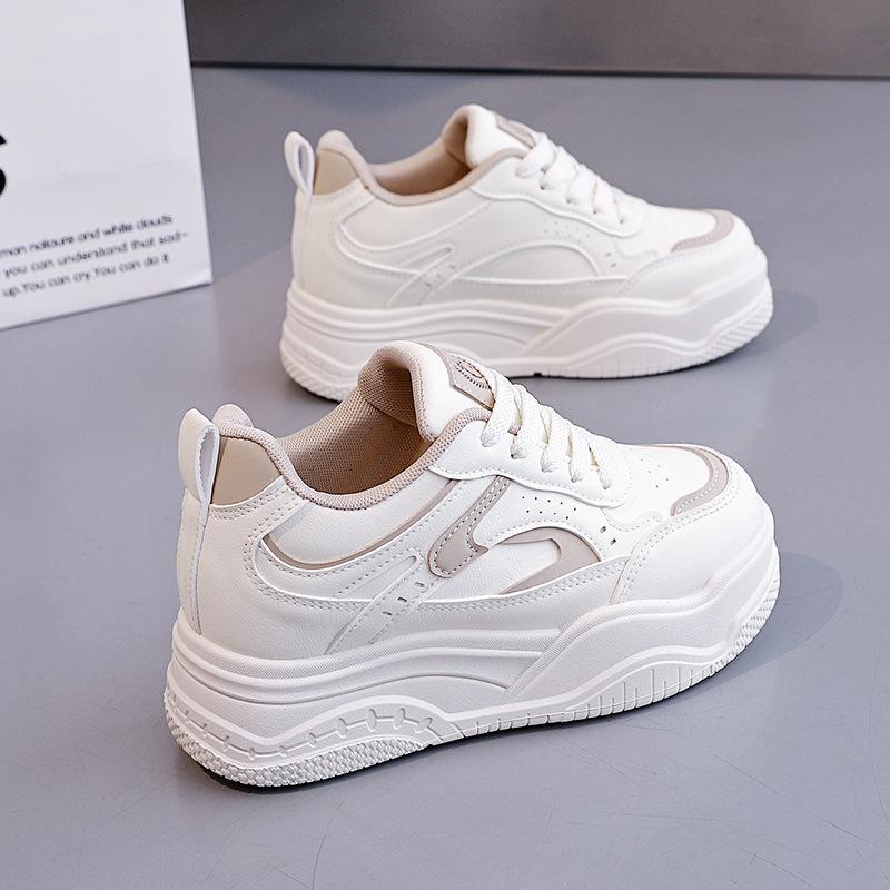Thick-soled Heightening Board Shoes Women's Spring New Fashion Versatile Casual Shoes Student HXQ