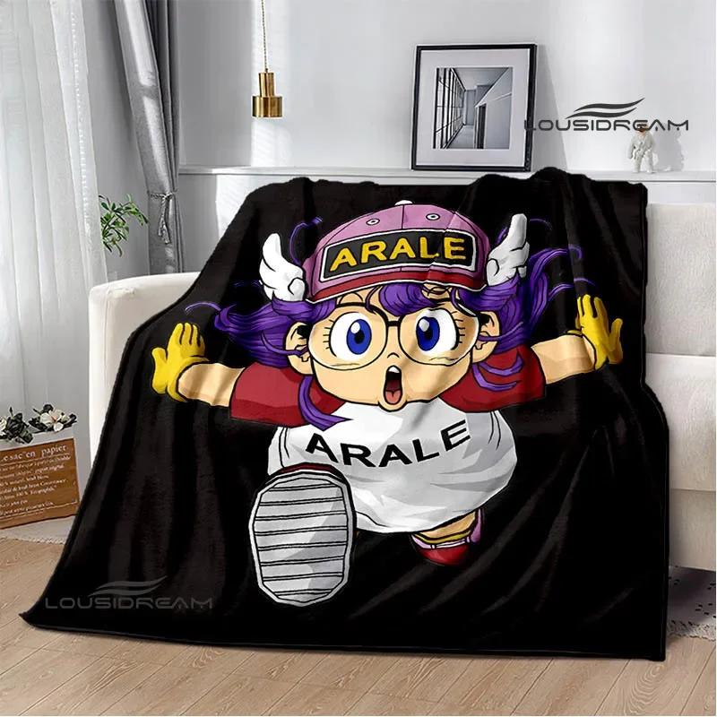 Doctor Slump Cartoon Printed Blankets Flange Warm Blanket Soft and Comfortable Blanket Picnic Blankets Bed Linings Birthday Gift