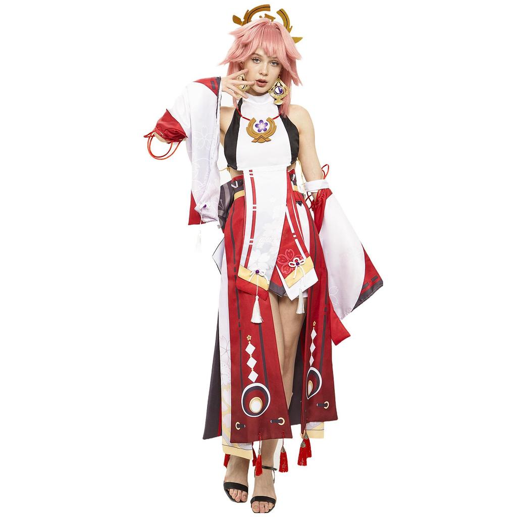 ManYiDuo Yae Miko Cosplay Costume - Genshin Impact Inazuma Style