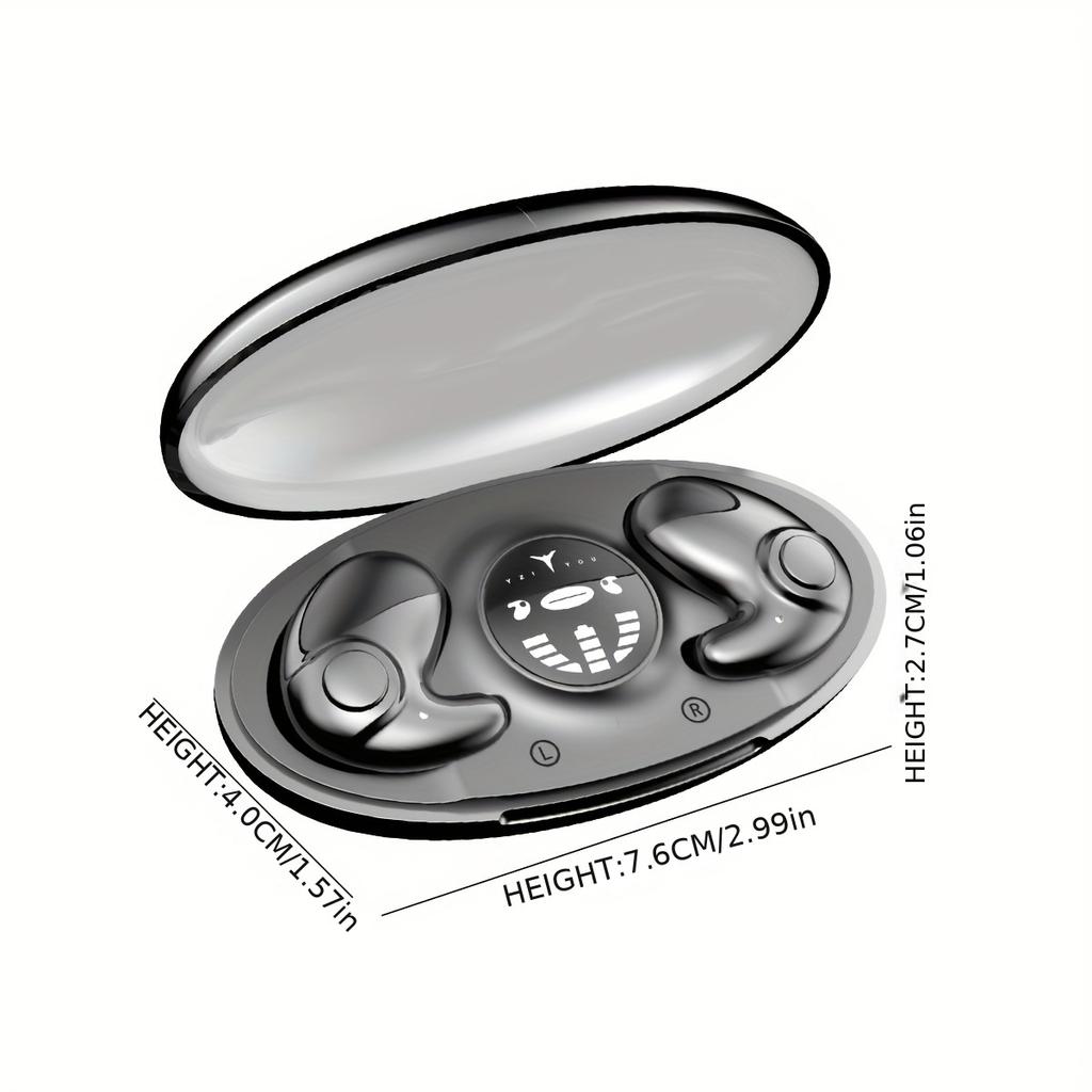 Cuffie Wireless per Dormire - Design Ultrasottile, Riduzione del Rumore a Doppio Microfono, Bassa Latenza, Cuffie In-Ear Sportive con Subwoofer Adatte per i Giochi