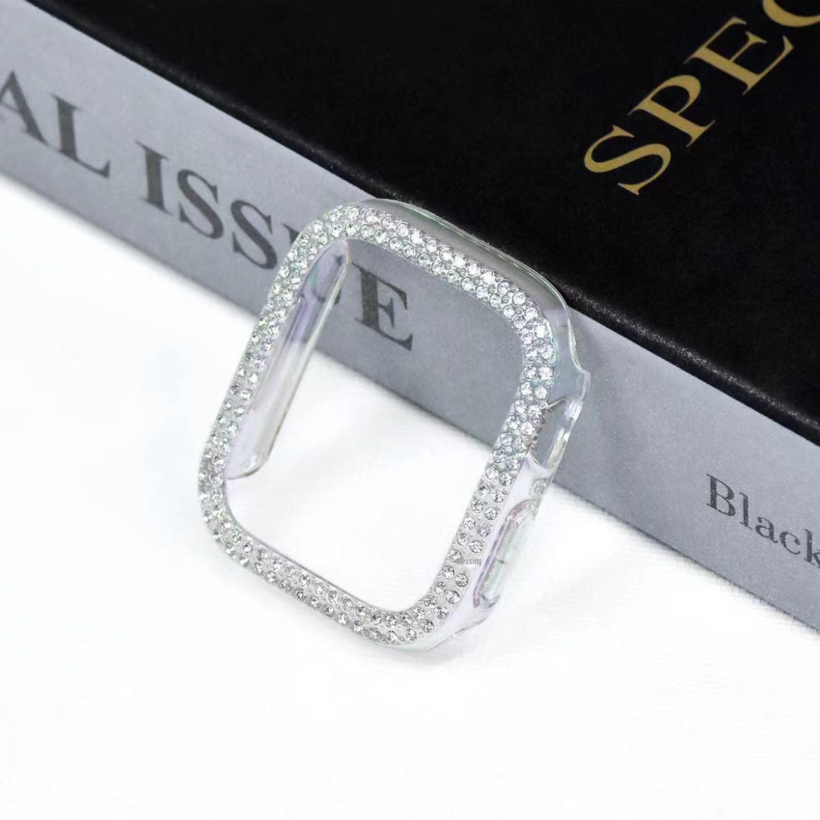 

Корпус с двумя рядами бриллиантов и полостью для Apple Watch SE/9/10, iWatch 7658 45mm (Gen 7/8/9)