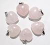 20MM Heart-Shaped Natural Crystal Stone Pendant Necklace DIY Accessory