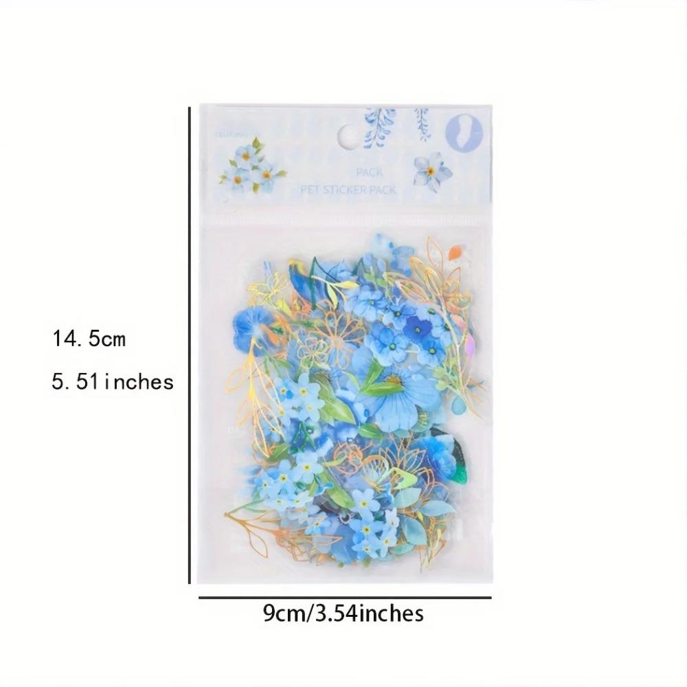 40pcs/set Vintage Gilding Green Leaf Flower Notebook Decorative Stickers Decorative Stickers For Scrapbooking Label Diary
