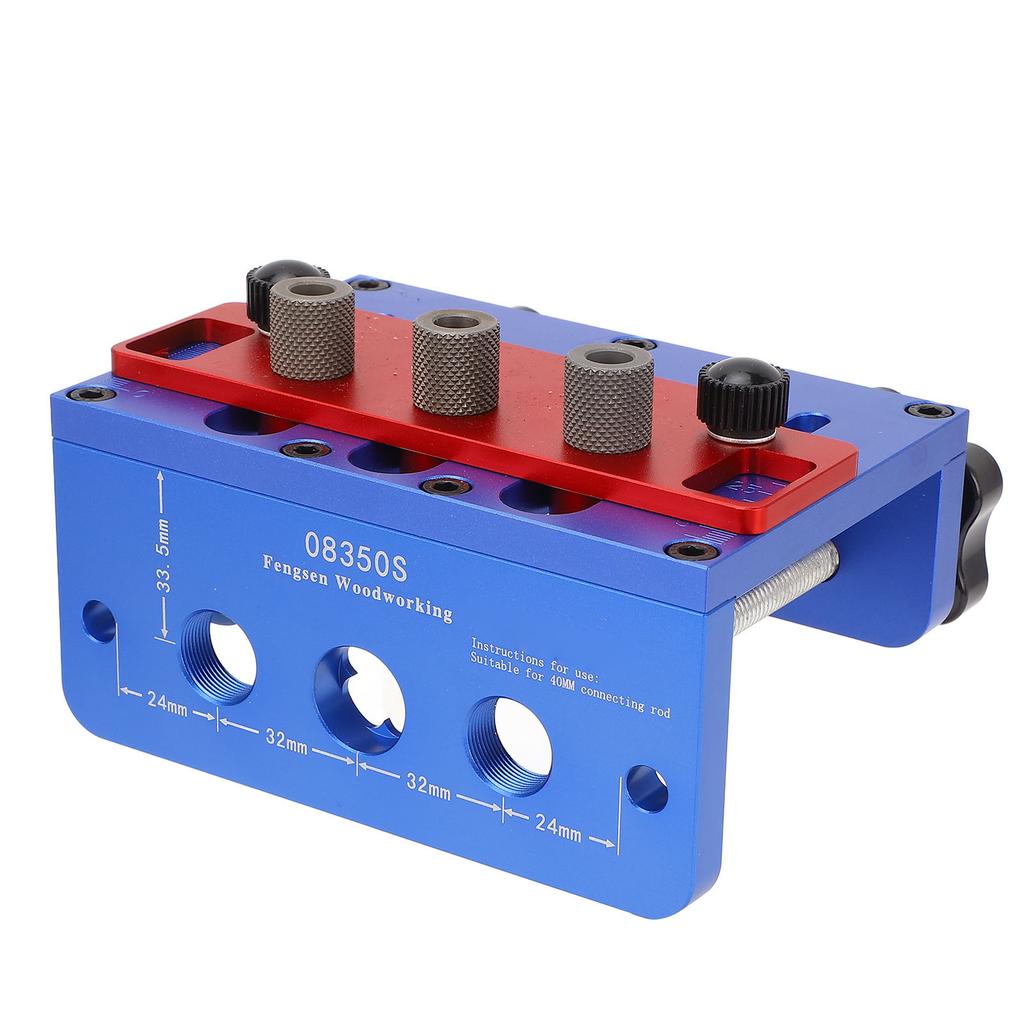 Wood Dowel Hole Drilling Guide 3 in 1 Woodworking Position Furniture Repair Dowel Cam Jig Drill Bit
