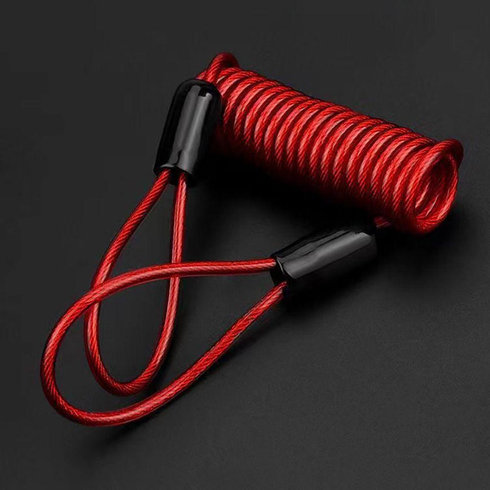 Waterproof Lock Anti-Theft Rope PVC+Steel Wire Disc Lock Spring Cable  Vehicle