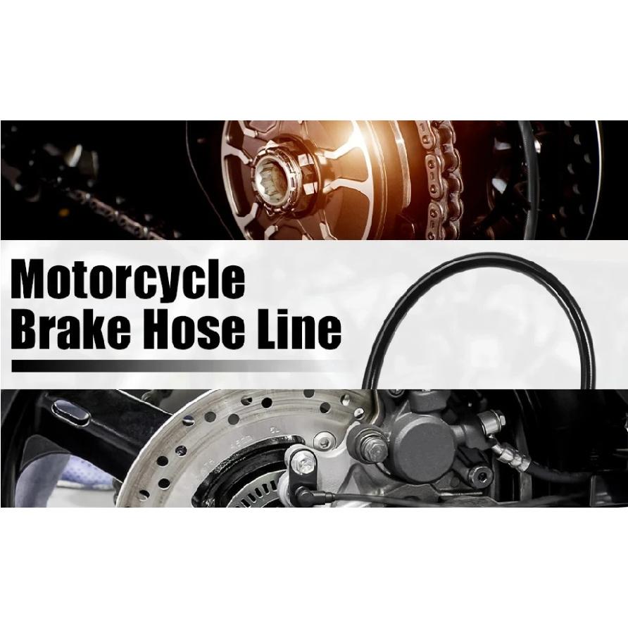 1M~10M Motorcycle Braided Stainless Steel Nylon Brake Pipe Line Hose Brake Line Gas Oil Fuel Tube Pipe Racing Brake Hose