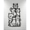 Minimalist Cat Silhouette Wall Art - Whimsical Metal Hanging Decor For Cat Lovers, Perfect For Outdoor Holiday Displays