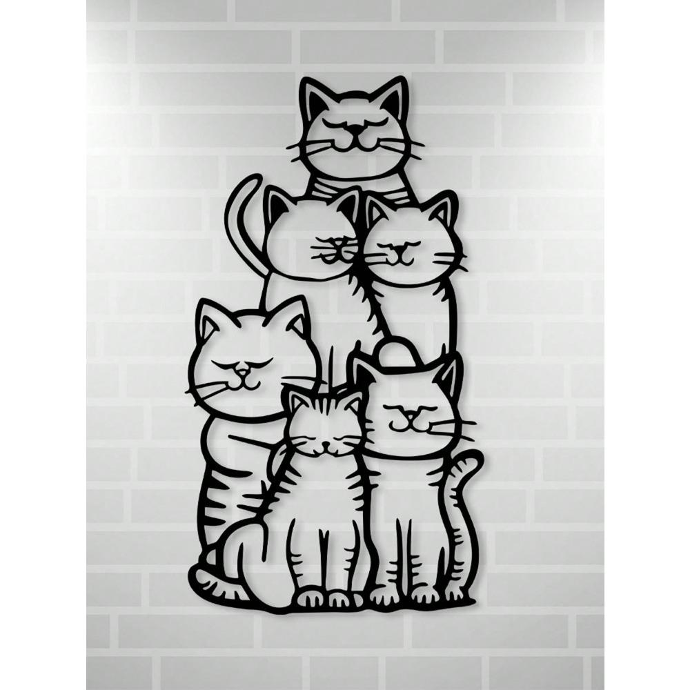 Minimalist Cat Silhouette Wall Art - Whimsical Metal Hanging Decor For Cat Lovers, Perfect For Outdoor Holiday Displays