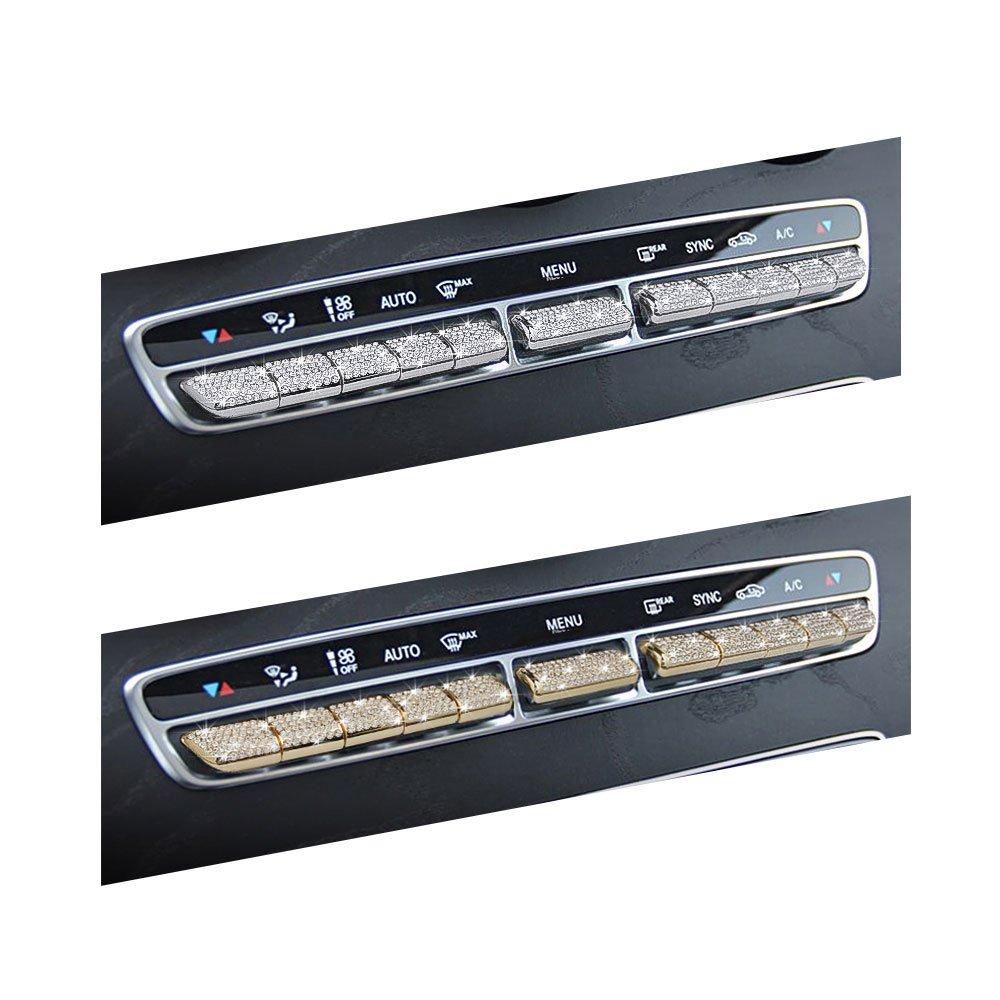 Catland Benz Accessories Benz Air Conditioner Control Switch Knob Part Cover Rhinestone Zinc Alloy