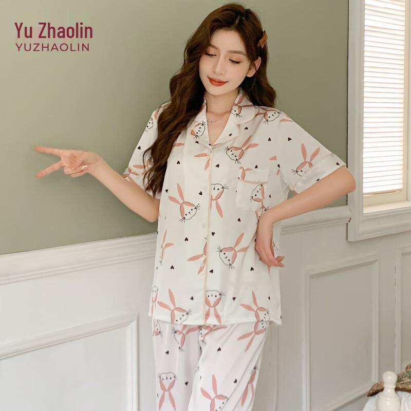 YUZHAOLIN Women s Doll Collar Pajama Set L