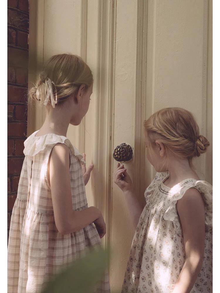 2025 Spring/Summer LOU New Children's Sleeveless Tencel Cotton Dress Collection