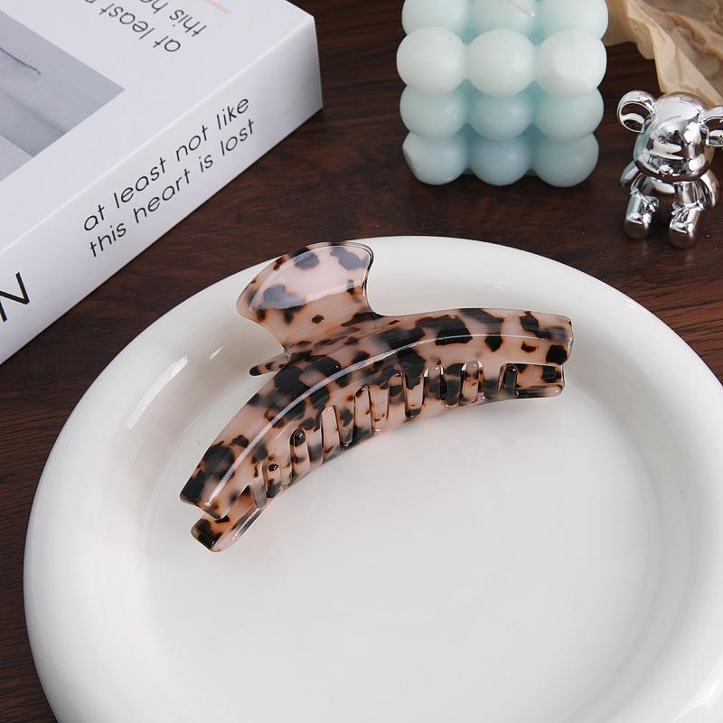 Premium French Acetate Leopard Print Hair Claw Clip 2024