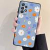 Black Soft Bumper Case For Samsung Galaxy A33 A52 A13 A71 A31 A51 A32 A22 A72 A21s A23 A53 A14 A52s Lovely Flower Cover