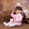 Realistic 22 Inch Smiling Reborn Baby Doll Full Silicone Vinyl Looks Real Princess Newborn Babies Doll Toy for Kids