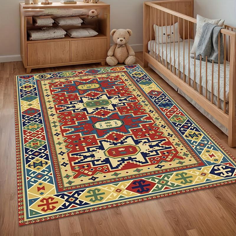 Turkey Persian Bohemian Area Rug Large Carpet Rug for Living Room Bedroom Sofa Doormat Decoration Kid Play Non-slip Floor Mat