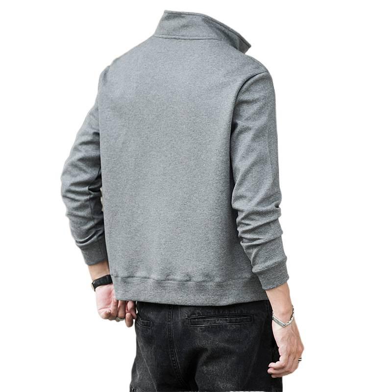 Jacket and Sweatshirt Men's Spring and Autumn Sports New Trendy Zipper Cardigan Casual Jacket Men's Autumn Stand Collar