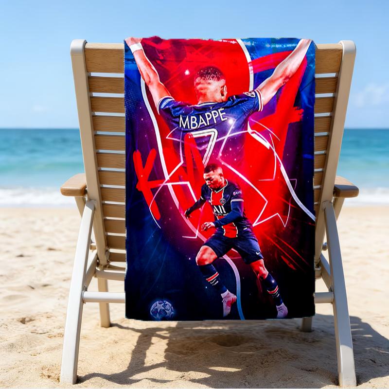 Kylian Poster Beach Towel - Soft, Absorbent Microfiber, Lightweight, Ideal for The Beach, Parties, Travel, Camping fan gifts