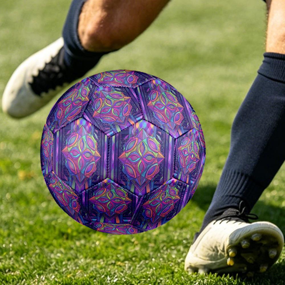 1pc Geometric Harmony Themed Soccer Ball, Size 5, Lightweight PVC Material, Outdoor Training Soccer Ball Gift. q62264