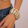 Wide Exaggerated Bracelet Elastic Rope Bead Wide Chunky Bangles Acrylic Bangle  Decoration
