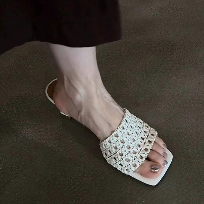 Women Slippers Heeled Sandals Dress Elegant Woman Shoes 2025 Designer Brand Party Pumps Luxury New Sandalias De Mujer