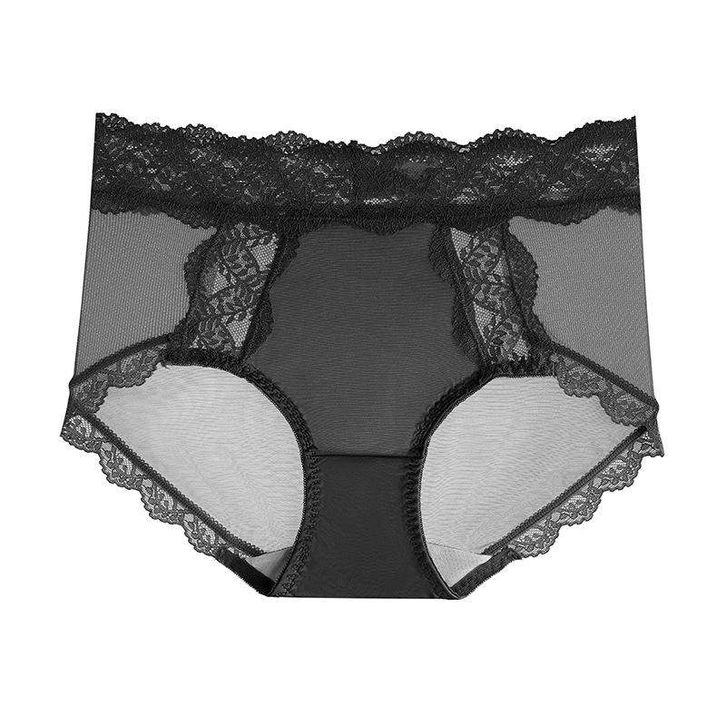 Satin Cool Comfort Damen Slips mit mittelhohem Bund aus Eis-Seide mit atmungsaktivem Maulbeerseiden-Schritt