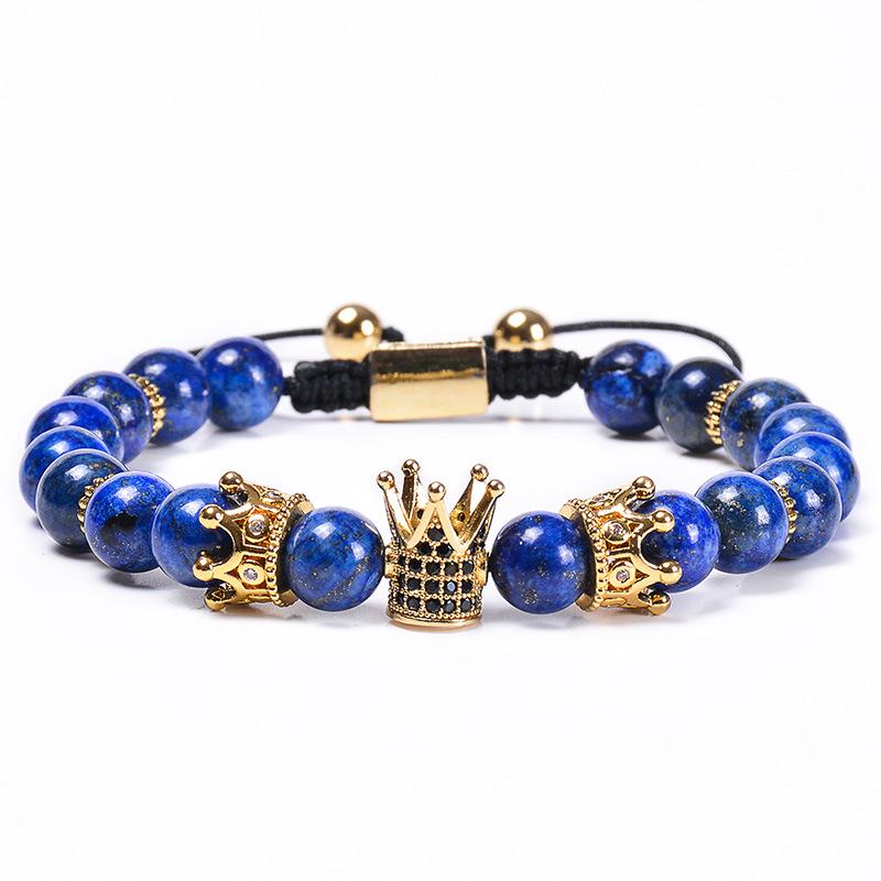 JYL TS Bracelet Essential Oil  Turquoise Beaded Promotes Calm & Wellness LapLazuli-Braided Style cerise розовый