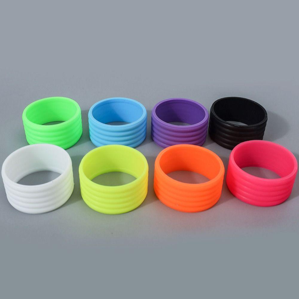 4 Pcs Silicone Rubber Tennis Racket Grip Stretchy Racket Handle Rubber Ring  Universal