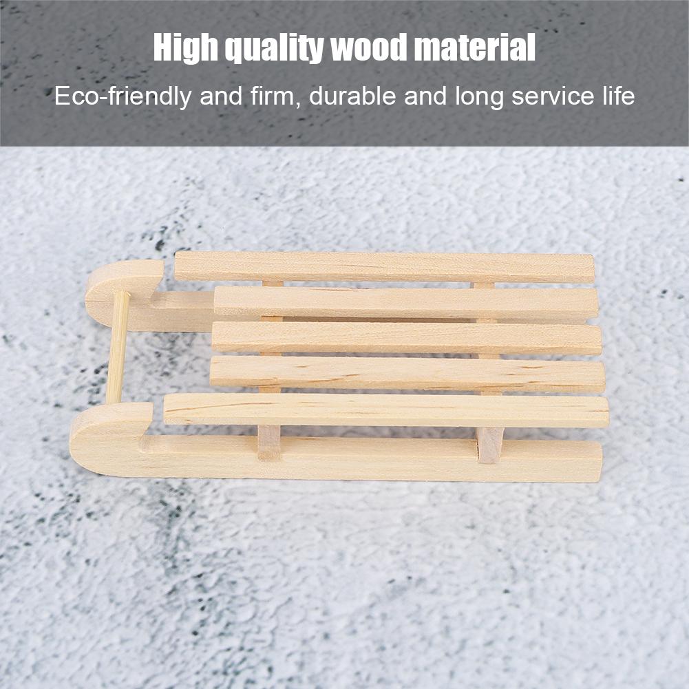 1:12  ature Wooden Simulation Sleigh Model   Christmas Landscape   Accessory Gift for Children