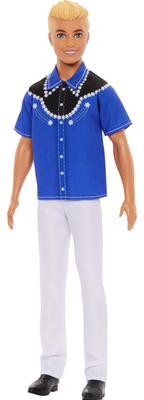 Barbie Ken Fashionista Royal Blue Shirt Dress-up Doll House Pretend Play Barbie Doll Ages 3 and Up Blue HRH25