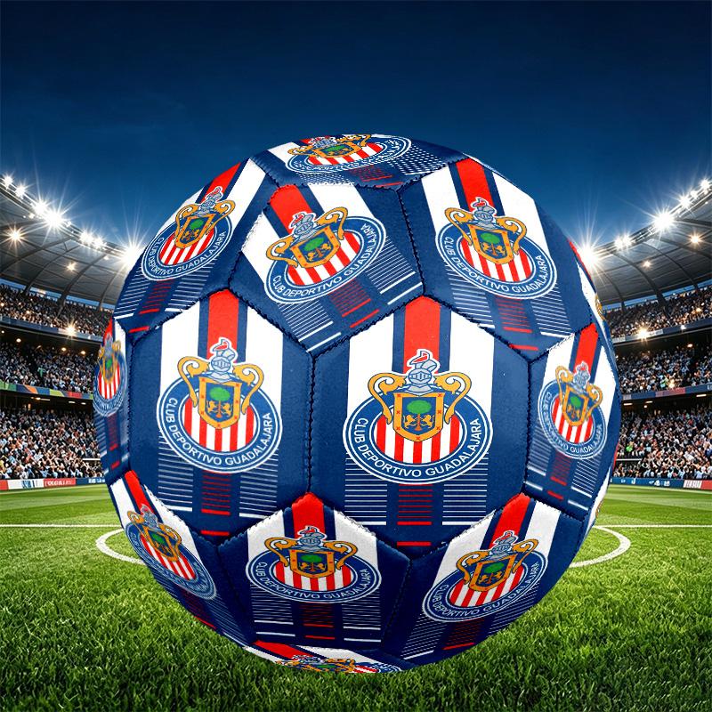 Club Deportivo Guadalajara Print Size 5 Soccer Ball, PU Wear Resistant Football for Match Training and Daily Practice, Birthday Gift for Soccer Fans