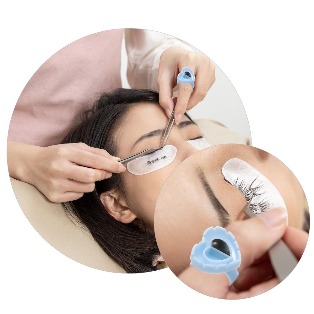 Fächernde Wimpernverlängerung Volumen Wimpernkleber Klebebecher Kleberinge Einweg
