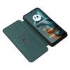 For Motorola Moto G05 4G/E15 4G Case Carbon Fiber Texture Drop-Proof PU Leather Phone Cover