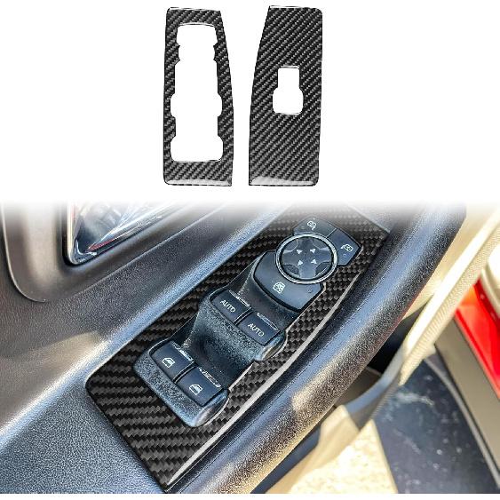 Real Carbon Fiber Compatible with Ford Taurus SEL/Limited/SE/SHO 2013-2019 2014 2015 2016 2017 2018 Accessories Car Door Lock Decoration Trim Cover
