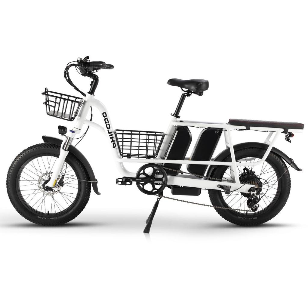 Bicicleta eléctrica PHILODO Traveller, motor de 750W, batería de 48V 35Ah, velocidad máxima 45 km/h, autonomía de 120 km, neumáticos de 20x3.0 pulgadas