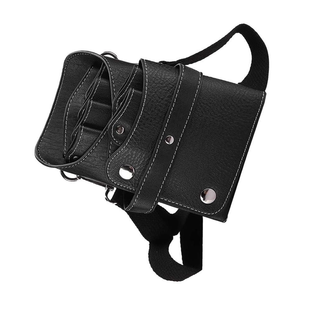 Adjustable Strap Hairdressing Tool Storage Bag PU Leather Stylist Tool Organizer For Hairdressers