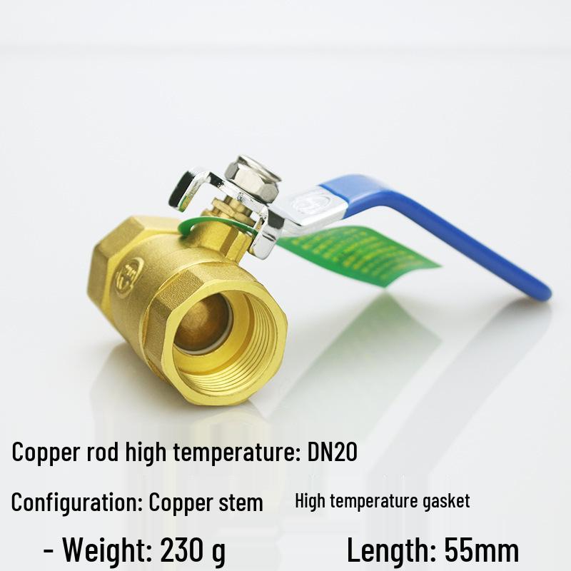 4-Point DN15 & 6-Point DN20 All-Copper Ball Valve, High-Temp Resistant, 1-Inch & 2-Inch, for Tap Water.