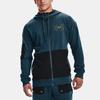 Under Armour Rival Terry Scribble Sportlogo Lässiger Hoodie Herrenjacken Dunkelblau 1366406-413