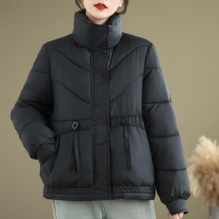 Women Autumn Spring Winter Oversized Casual Loose Cotton Padded Jacket Coat Outerwear