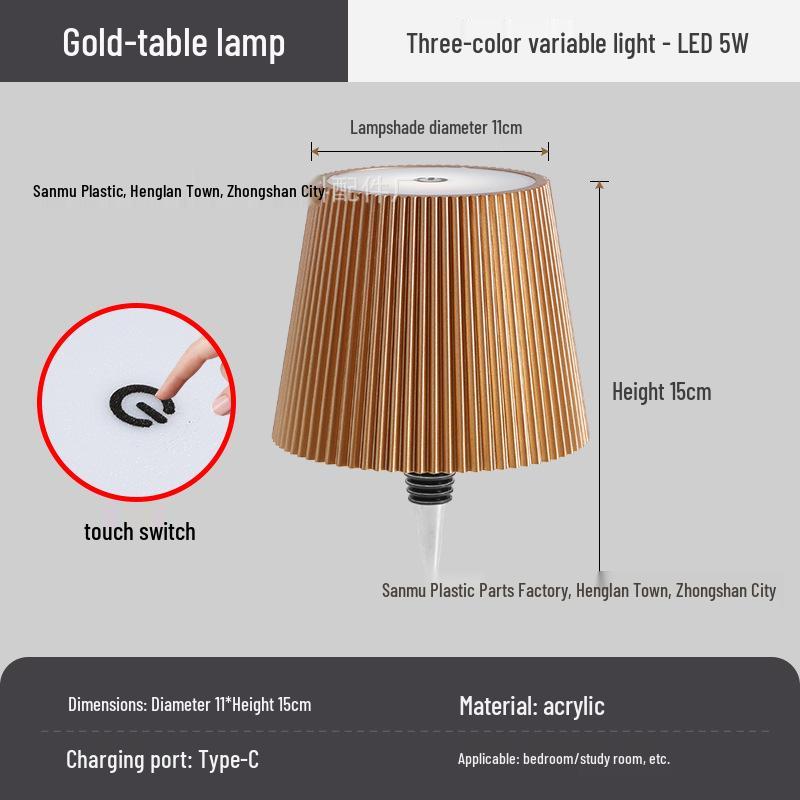 Rechargeable Wine Bottle Desk Lamp - Touch-Control Small Night Light for Bar, Restaurant & Home Decor