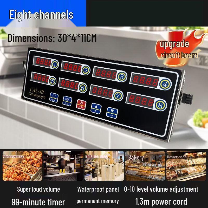 Commercial Multi-Channel Kitchen Timer