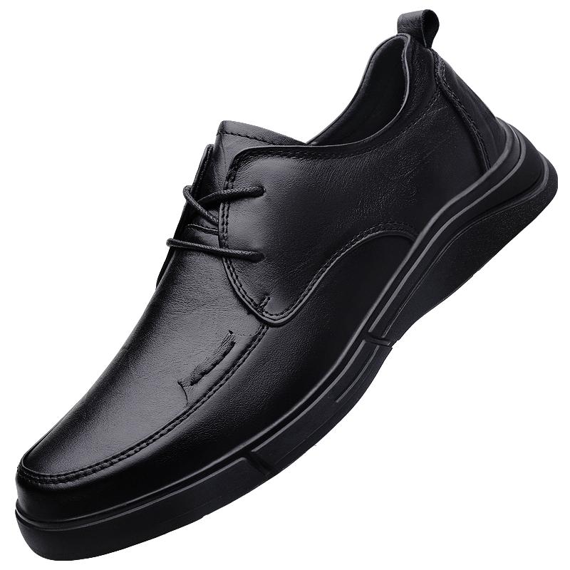 

Business casual men s shoes Luxurious minimalist Genuine leather style Black brown shoes for successful individuals classics 44