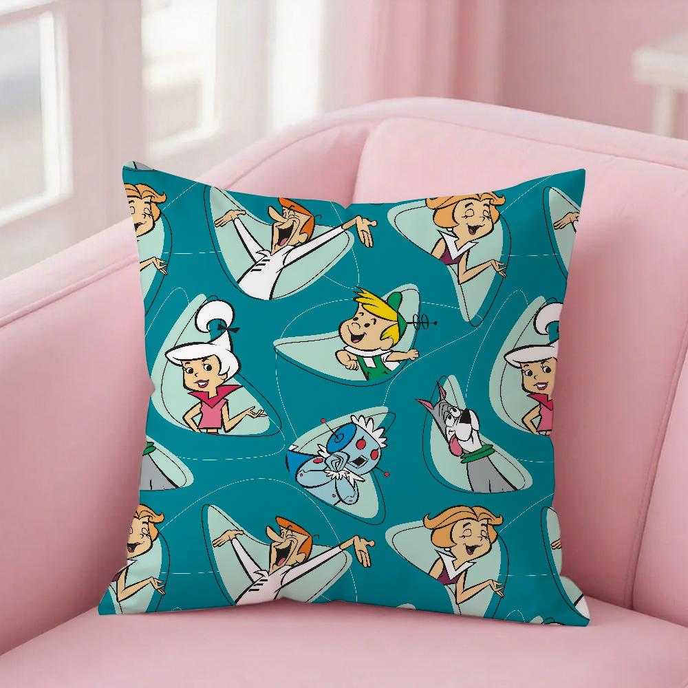 Cartoon The J-Jetsonss Pillow Case Square Double-Sided Printing Sofa Cushion Cover Bedroom Bedside Pillowcover