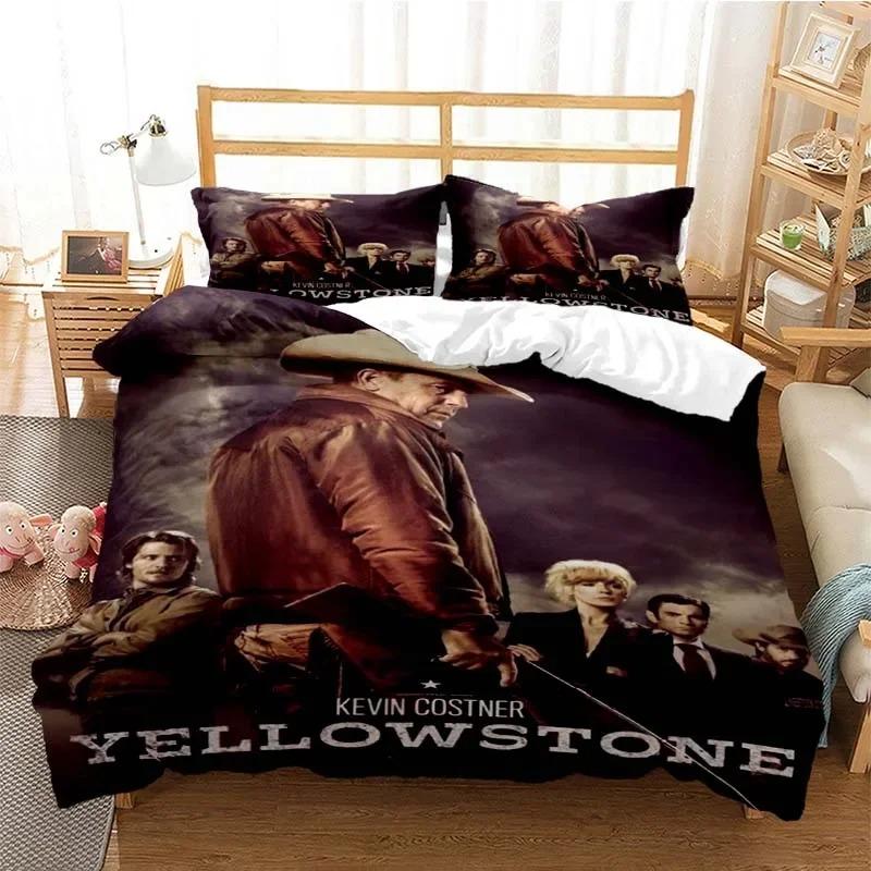 

Постільна білизна Yellowstone Fashion з цифровим друком, комплект: підодіяльник, ковдра, ліжко, односпальне, полуторне, двоспальне, для молоді, дітей, дівчаток, хлопчиків, подарунок US King 264x228cm