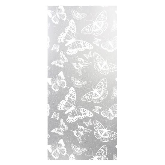 Frosted Static Glass Sticker Geometric Butterfly Jigsaw Decorative Static Window Cling UV Sun Blocking Privacy Film for Home Office Bathroom