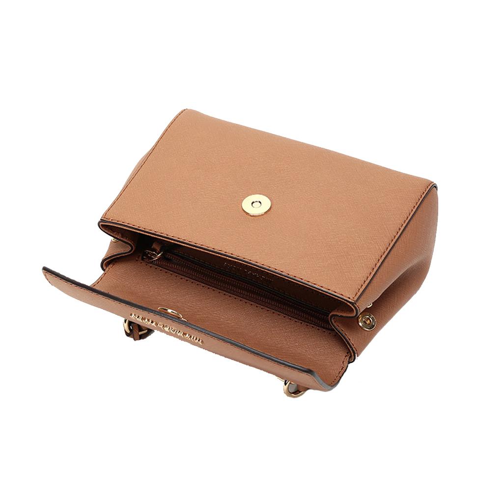 New MICHAEL KORS MK Ava Cow Leather Patchwork Handbag Shoulder Bag Crossbody Bag Mini Women's Cream Brown 32F5GAVC1L-203
